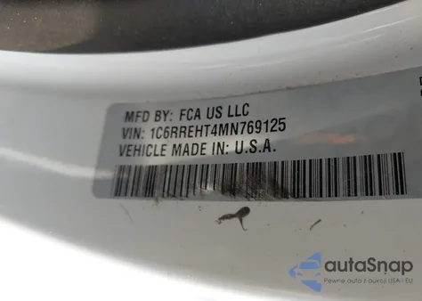 2021 Ram 1500 Limited 4X2 5'7 Box z USA, uszkodzony, nr VIN 1C6RREHT4MN769125